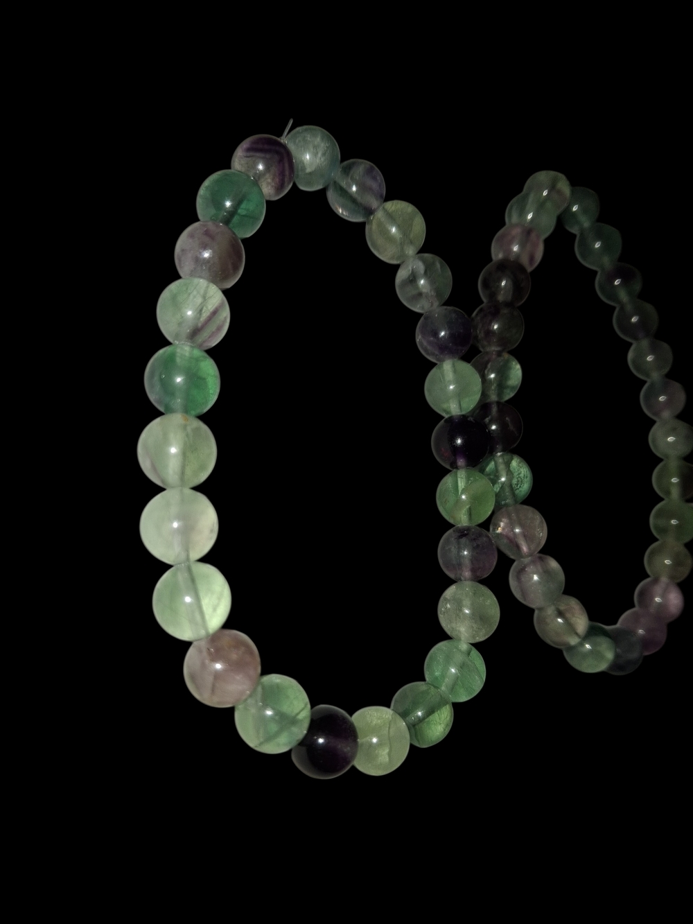 Stunning Vibrant Rainbow Fluorite 8mm Round Genuine Beads - Picture 4 of 10